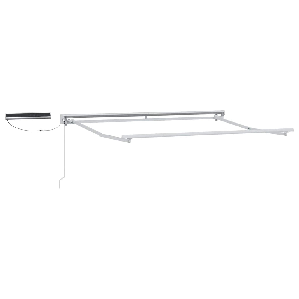 Toldo Retráctil Eléctrico Borgoña y Blanco 2,5 x 2 m