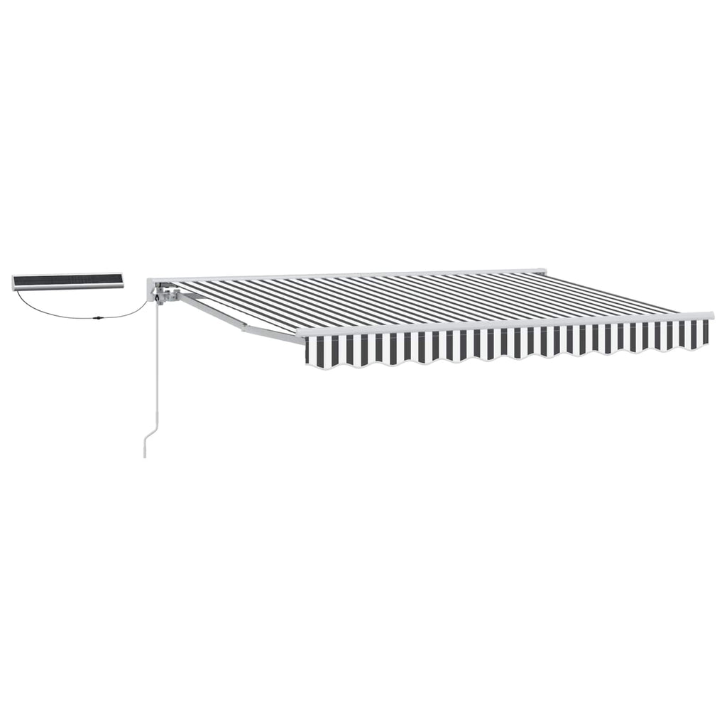 Toldo Retráctil Eléctrico Antracita y Blanco 2,5 x 2 m