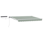 Toldo Retráctil Eléctrico Verde y blanco 2,5 x 2 m