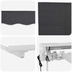 Toldo Retráctil Eléctrico Blanco y Antracita 3 x 2 m
