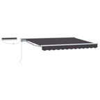 Toldo Retráctil Eléctrico Blanco y Antracita 3 x 2 m