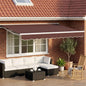 Toldo Elétrico Retrátil Castanho e Branco 3 x 2 m