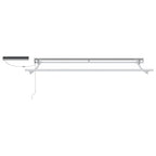 Toldo Retráctil Eléctrico Azul, Naranja, Blanco 3,5 x 2 m