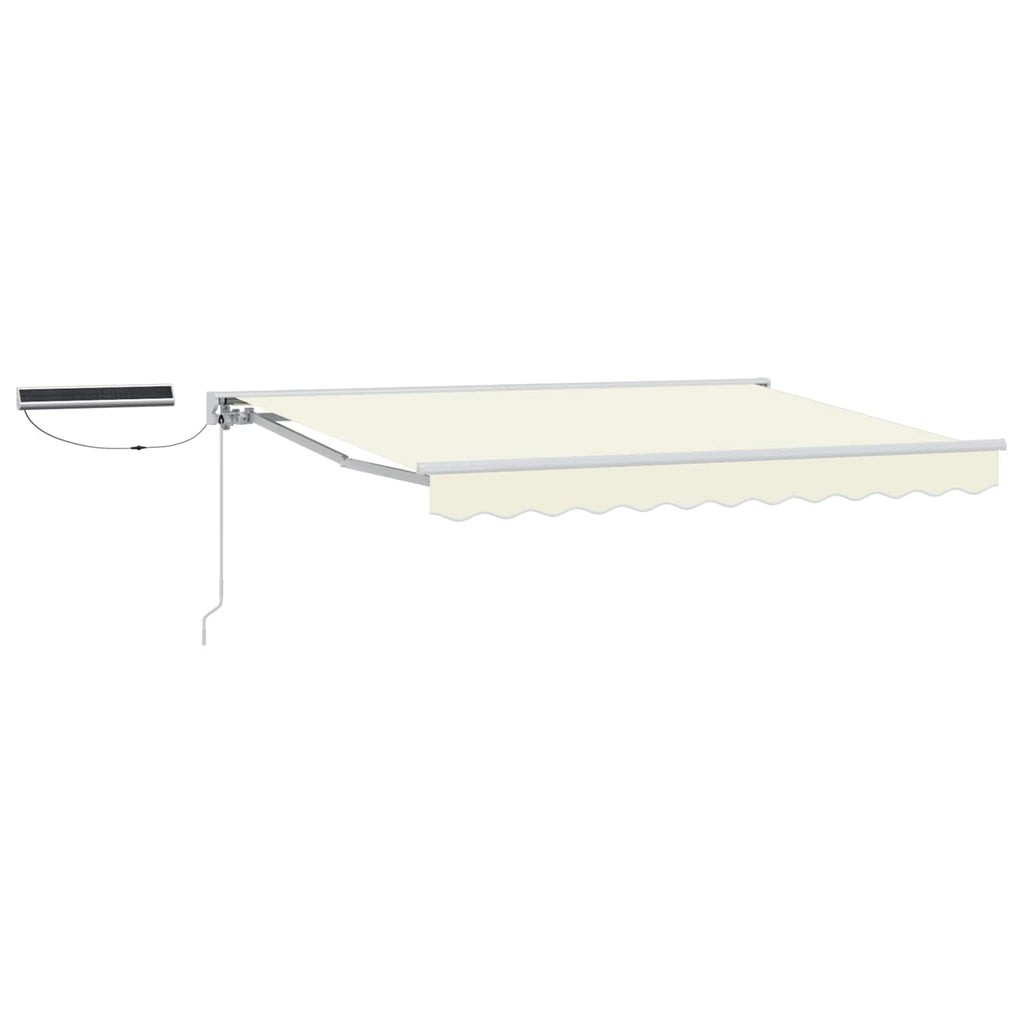Toldo Retráctil Eléctrico Crema y Blanco 3 x 2,5 m