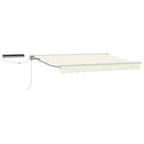 Toldo Retráctil Eléctrico Crema y Blanco 3 x 2,5 m
