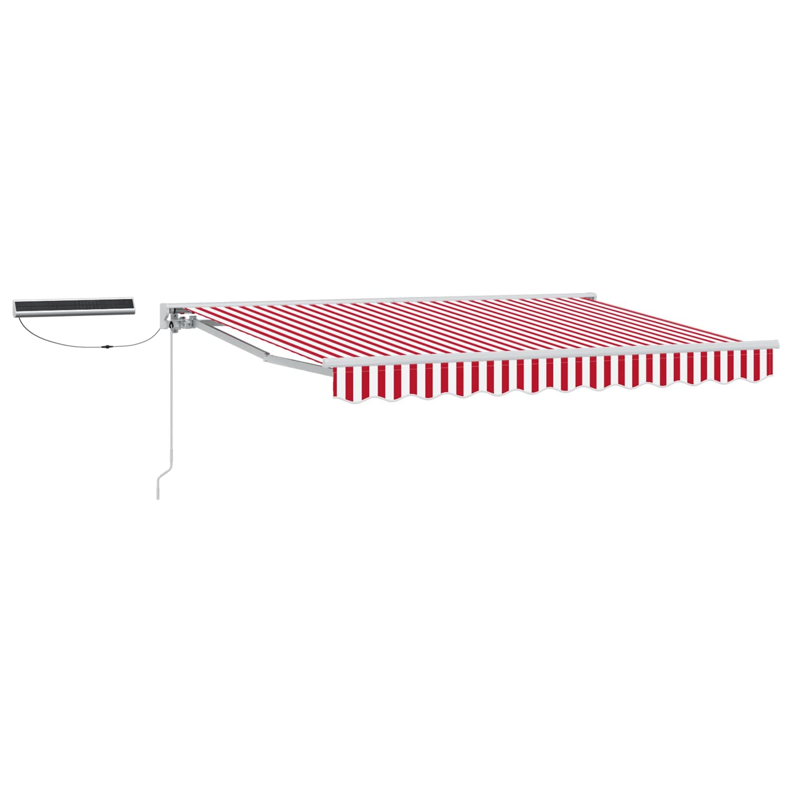 Toldo Retráctil Eléctrico Rojo y blanco 3 x 2,5 m
