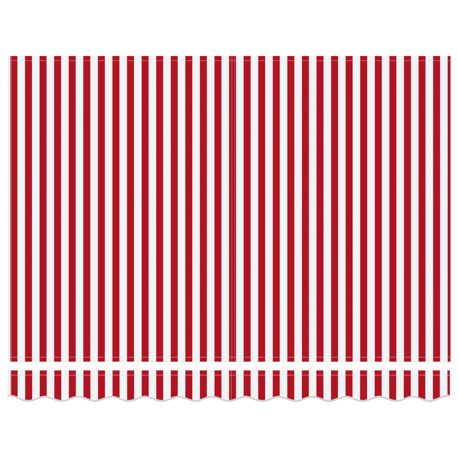 Toldo Retráctil Eléctrico Rojo y blanco 3 x 2,5 m