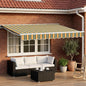 Toldo Retrátil Elétrico Verde, Amarelo, Branco 3 x 2,5 m