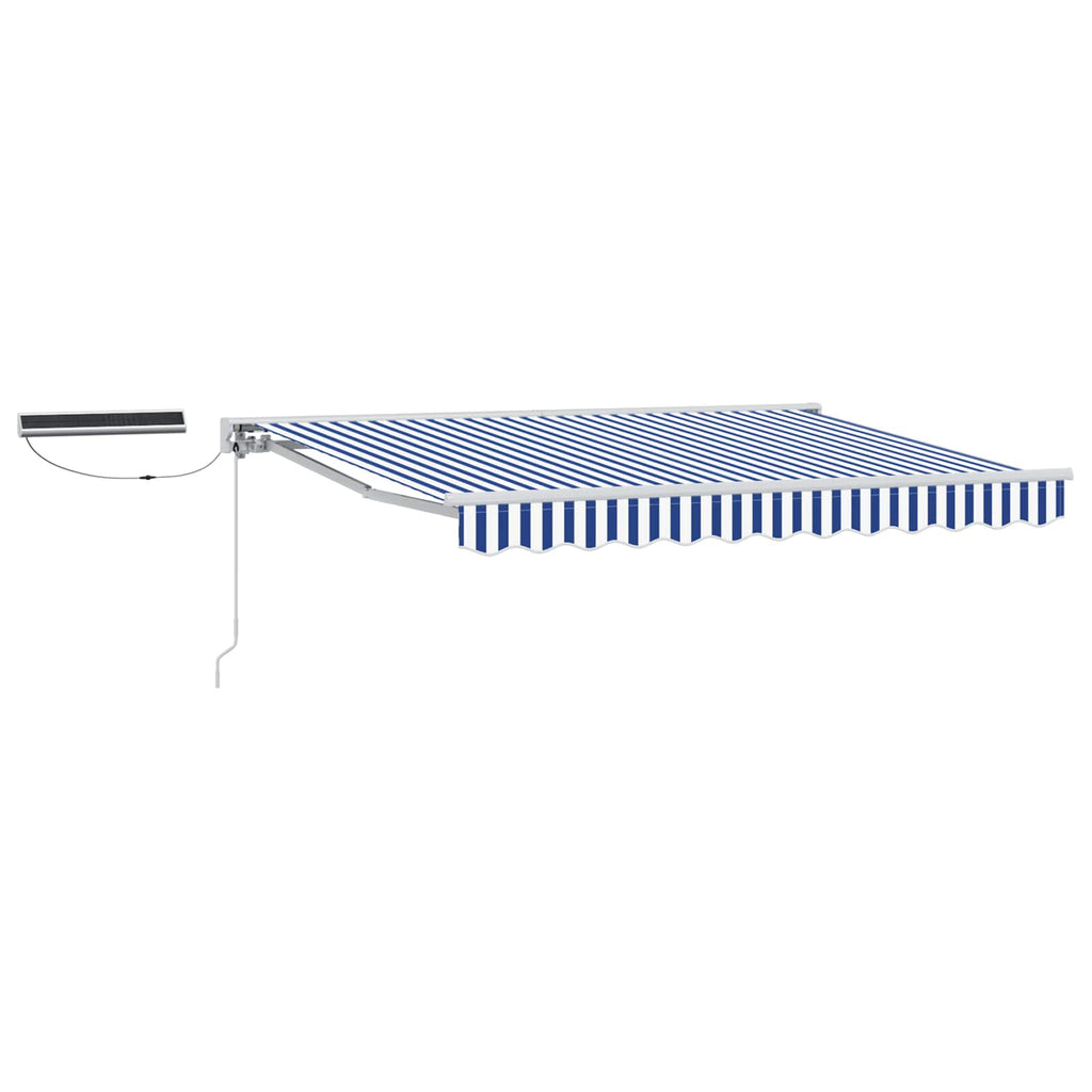 Toldo Retráctil Eléctrico Azul y 3,5 x 2,5 m