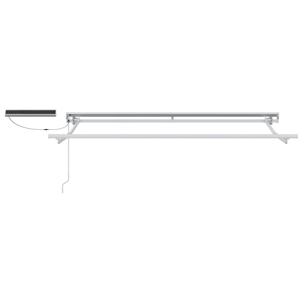 Toldo Retráctil Eléctrico Crema y Blanco 3,5 x 2,5 m