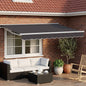 Toldo Retrátil Elétrico Branco e Antracite 3 x 2 m