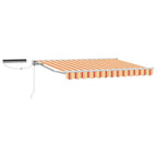 Toldo Retráctil Eléctrico Amarillo, Naranja y 3,5 x 2,5 m