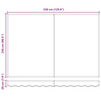 Toldo Retráctil Eléctrico Negro y Blanco 3,5 x 2,5 m