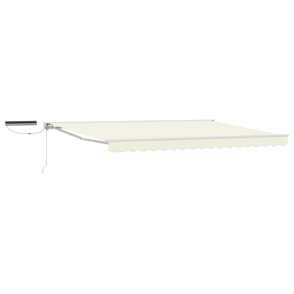 Toldo Retráctil Eléctrico Crema y Blanco 4 x 3 m