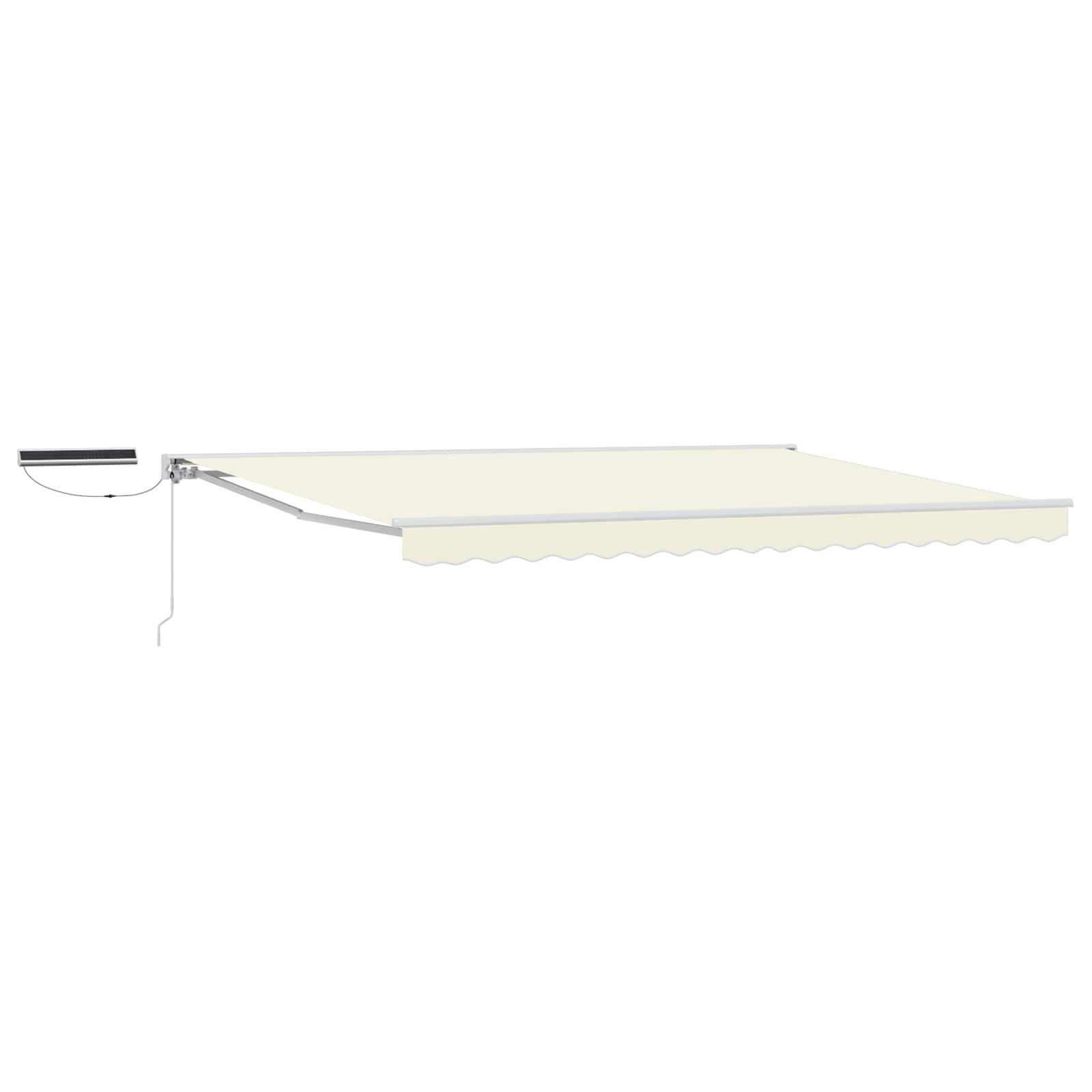 Toldo Retráctil Eléctrico Crema y Blanco 4 x 3 m