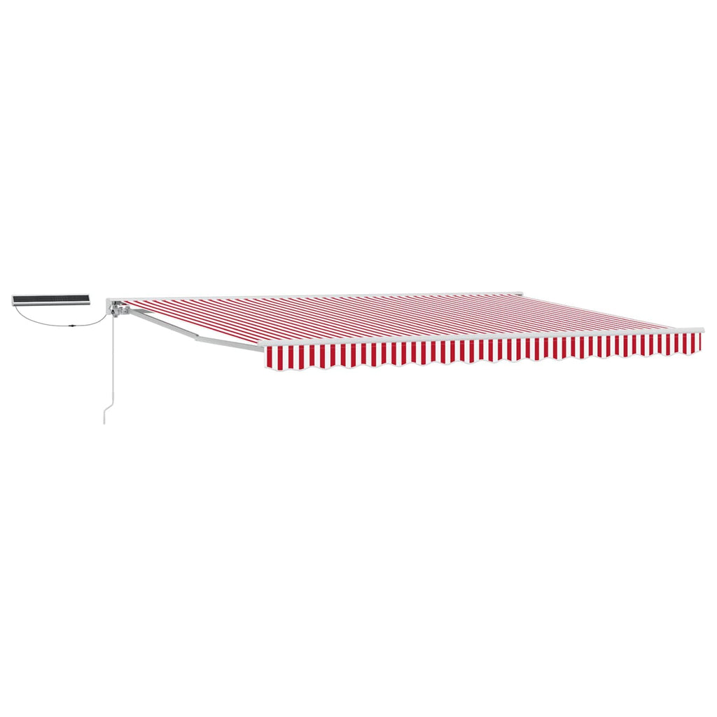 Toldo Retráctil Eléctrico Rojo y 4 x 3 m