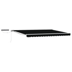 Toldo Retráctil Eléctrico Negro y Blanco 4 x 3 m