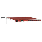 Toldo Retráctil Eléctrico Naranja, Negro y Blanco 4 x 3,5 m