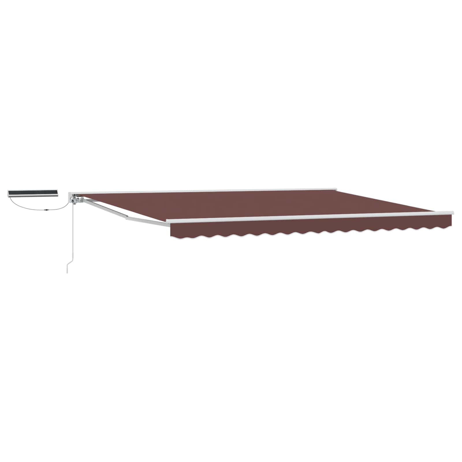 Toldo Retráctil Eléctrico Marrón y blanco 4 x 3,5 m