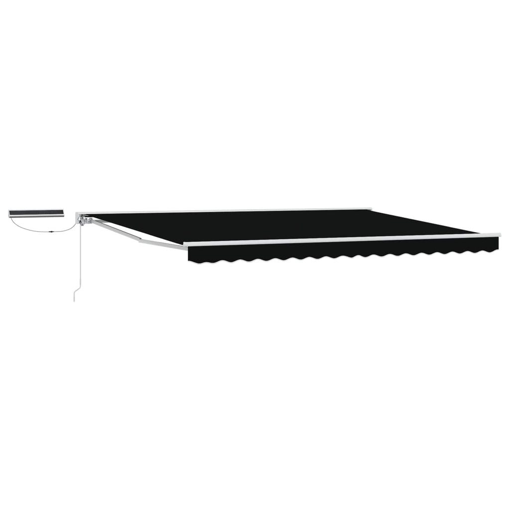Toldo Retráctil Eléctrico Negro y Blanco 4 x 3,5 m