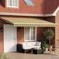 Toldo Retrátil Elétrico Verde, Amarelo, Branco 4 x 3,5 m