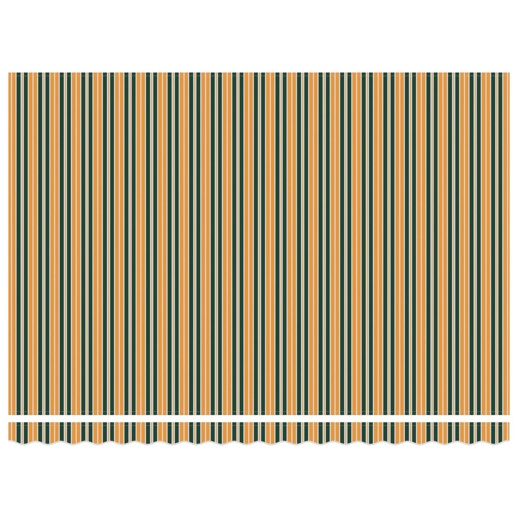 Toldo Retráctil Eléctrico Verde, Amarillo, Blanco 4 x 3,5 m