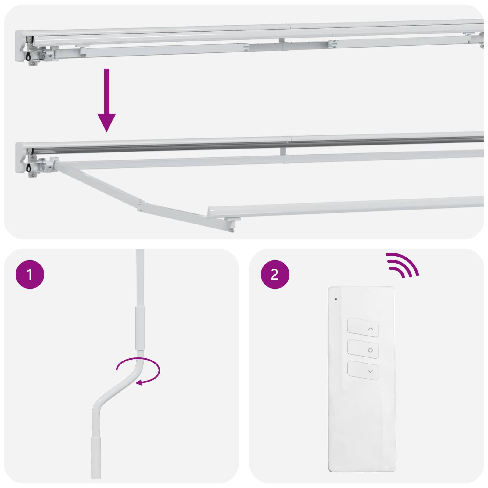 Toldo Retráctil Eléctrico Azul y 4,5 x 3 m