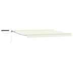 Toldo Retráctil Eléctrico Crema y Blanco 4,5 x 3 m