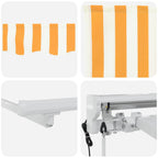 Toldo Retráctil Eléctrico Amarillo y 4,5 x 3 m