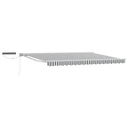 Toldo Retráctil Eléctrico Antracita y Blanco 4,5 x 3 m