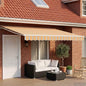 Toldo Retrátil Elétrico Azul, Laranja, Branco 4,5 x 3 m