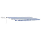 Toldo Retráctil Eléctrico Azul y 5 x 3,5 m