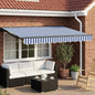 Toldo Retrátil Elétrico Azul, Branco, Antracite 2,5 x 2 m