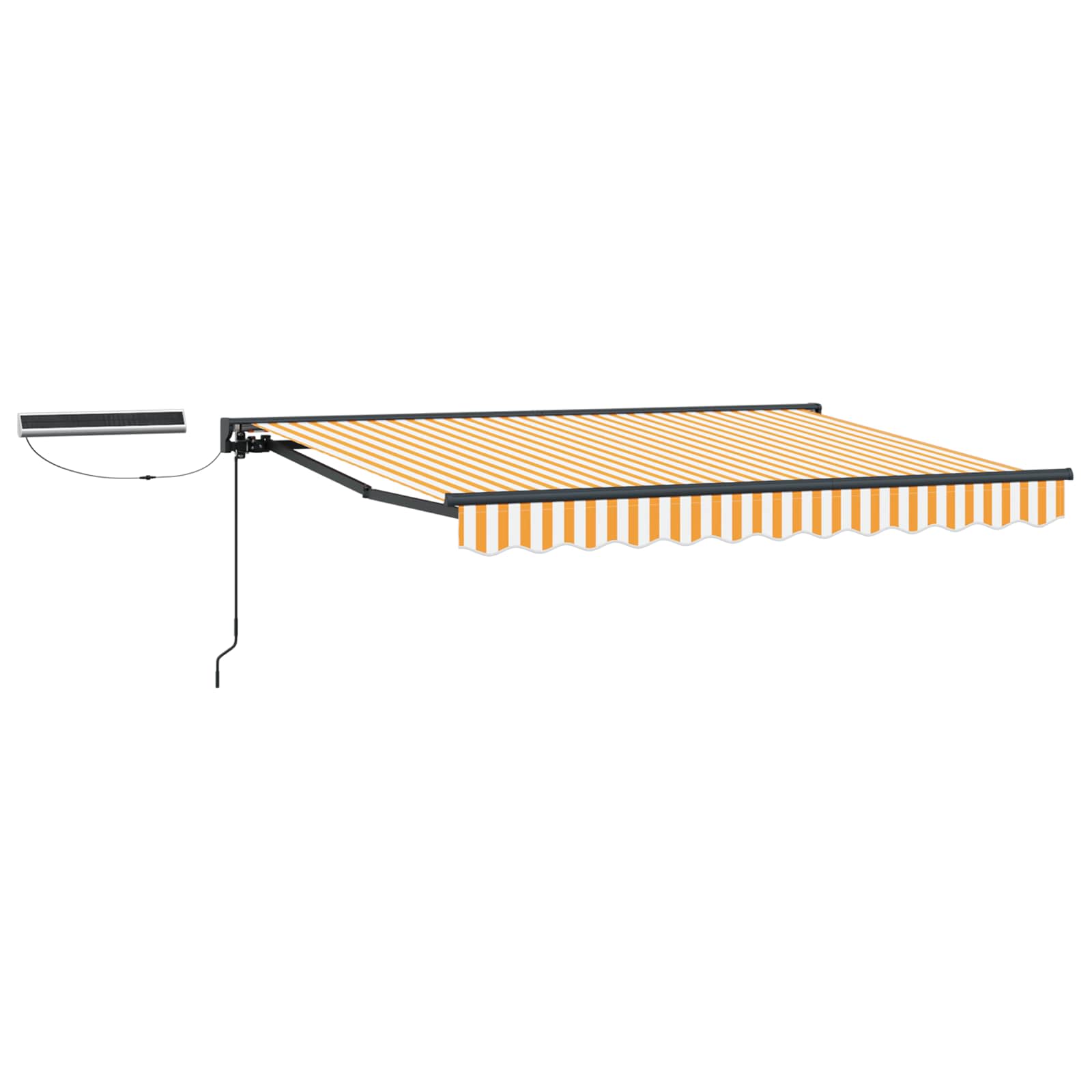 Toldo Retráctil Eléctrico Amarillo, Blanco, Antracita 2,5 x 2 m