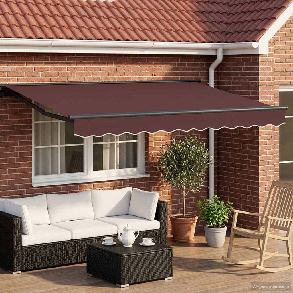 Toldo Retráctil Eléctrico Marrón y Antracita 2,5 x 2 m
