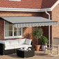 Toldo Retrátil Elétrico Antracite e Branco 2,5 x 2 m