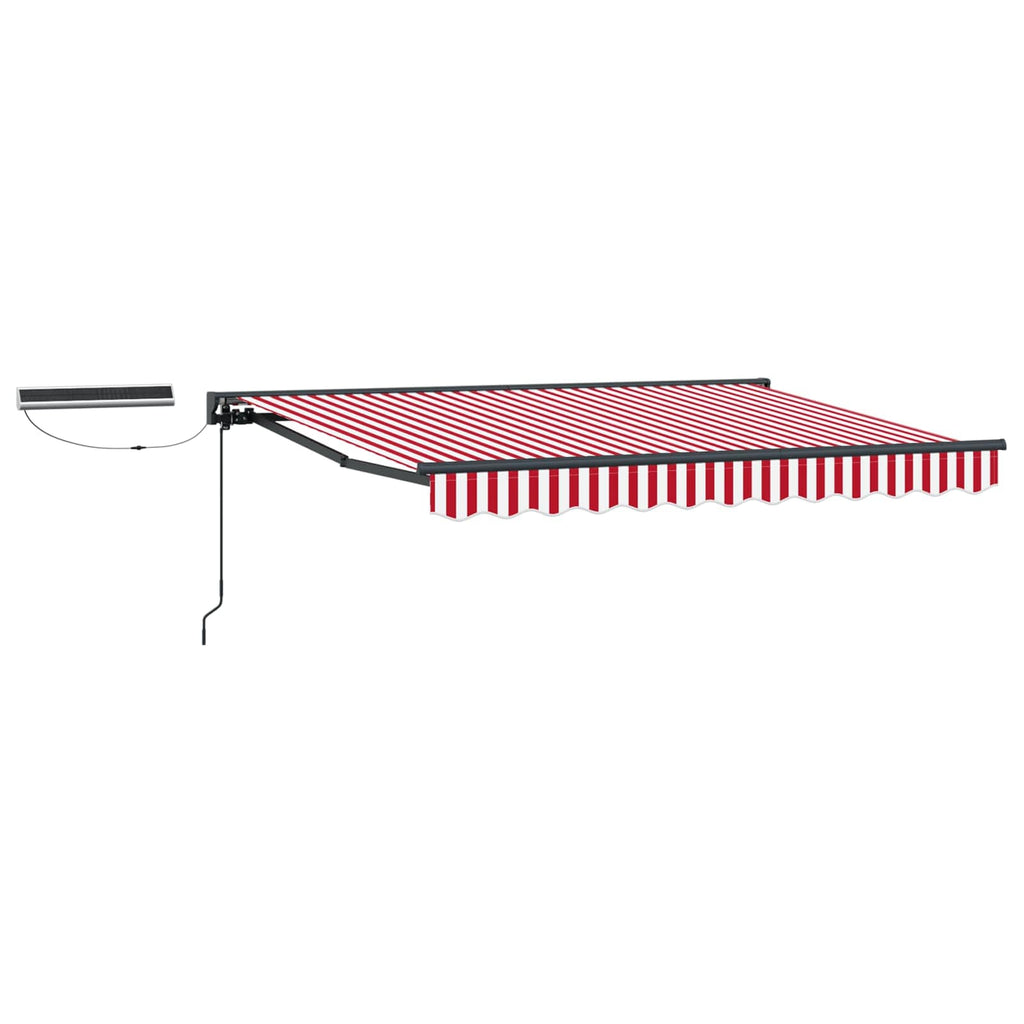 Toldo Retráctil Eléctrico Rojo, Blanco, Antracita 2,5 x 2 m