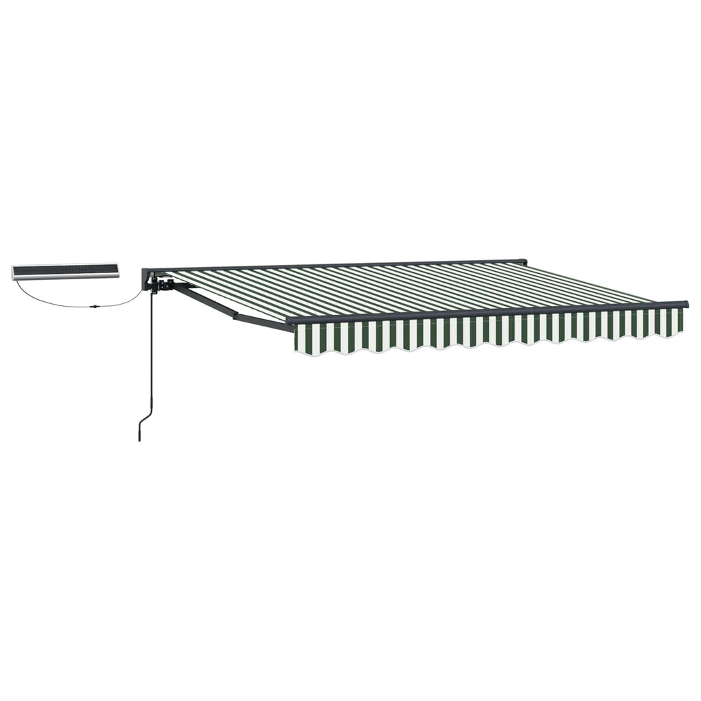 Toldo Retráctil Eléctrico Verde, Blanco, Antracita 2,5 x 2 m