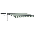 Toldo Retráctil Eléctrico Verde, Blanco, Antracita 2,5 x 2 m
