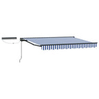 Toldo Retráctil Eléctrico Azul, Blanco, Antracita 3,5 x 2 m