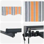 Toldo Retráctil Eléctrico Azul, Naranja, Antracita 3,5 x 2 m