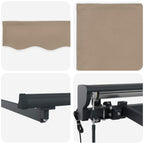 Toldo Retráctil Eléctrico Beige y Antracita 3,5 x 2 m