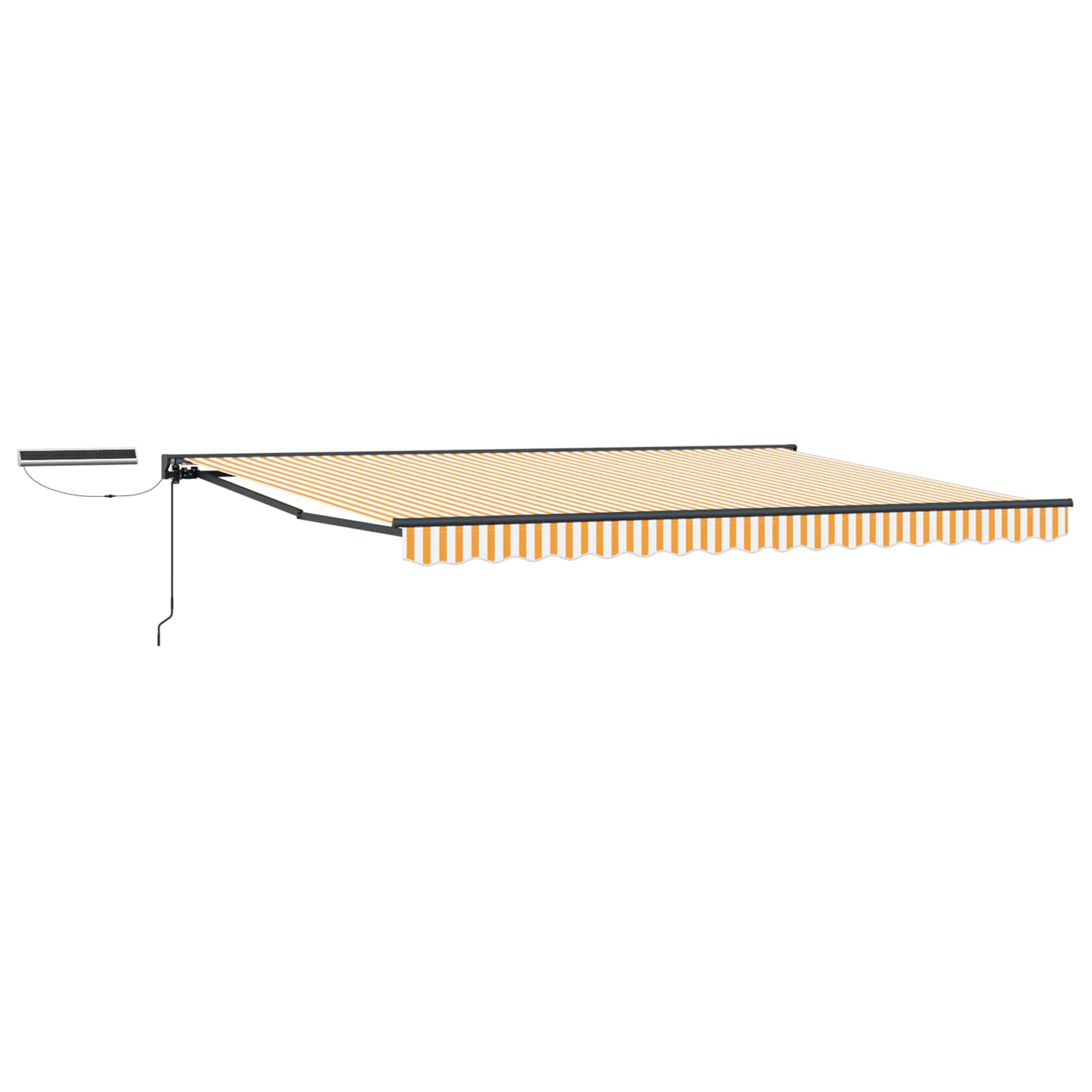 Toldo Retráctil Eléctrico Amarillo, Blanco, Antracita 4 x 2 m