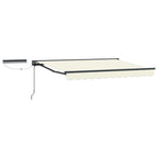 Toldo Retráctil Eléctrico Crema y Antracita 3 x 2,5 m