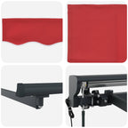 Toldo Retráctil Eléctrico Rojo y Antracita 3 x 2,5 m