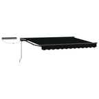 Toldo Retráctil Eléctrico Negro y Antracita 3,5 x 2,5 m