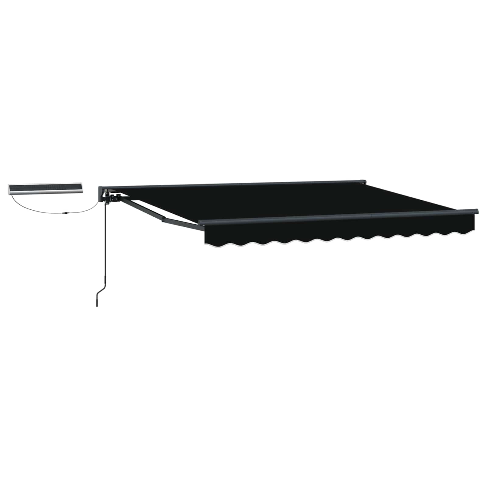 Toldo Retráctil Eléctrico Negro y Antracita 3,5 x 2,5 m