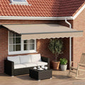 Toldo Retráctil Eléctrico Beige y Antracita 3,5 x 2,5 m