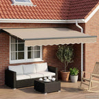 Toldo Retráctil Eléctrico Beige y Antracita 3,5 x 2,5 m