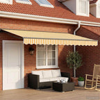 Toldo Retráctil Eléctrico Amarillo, Blanco, Antracita 4 x 3 m